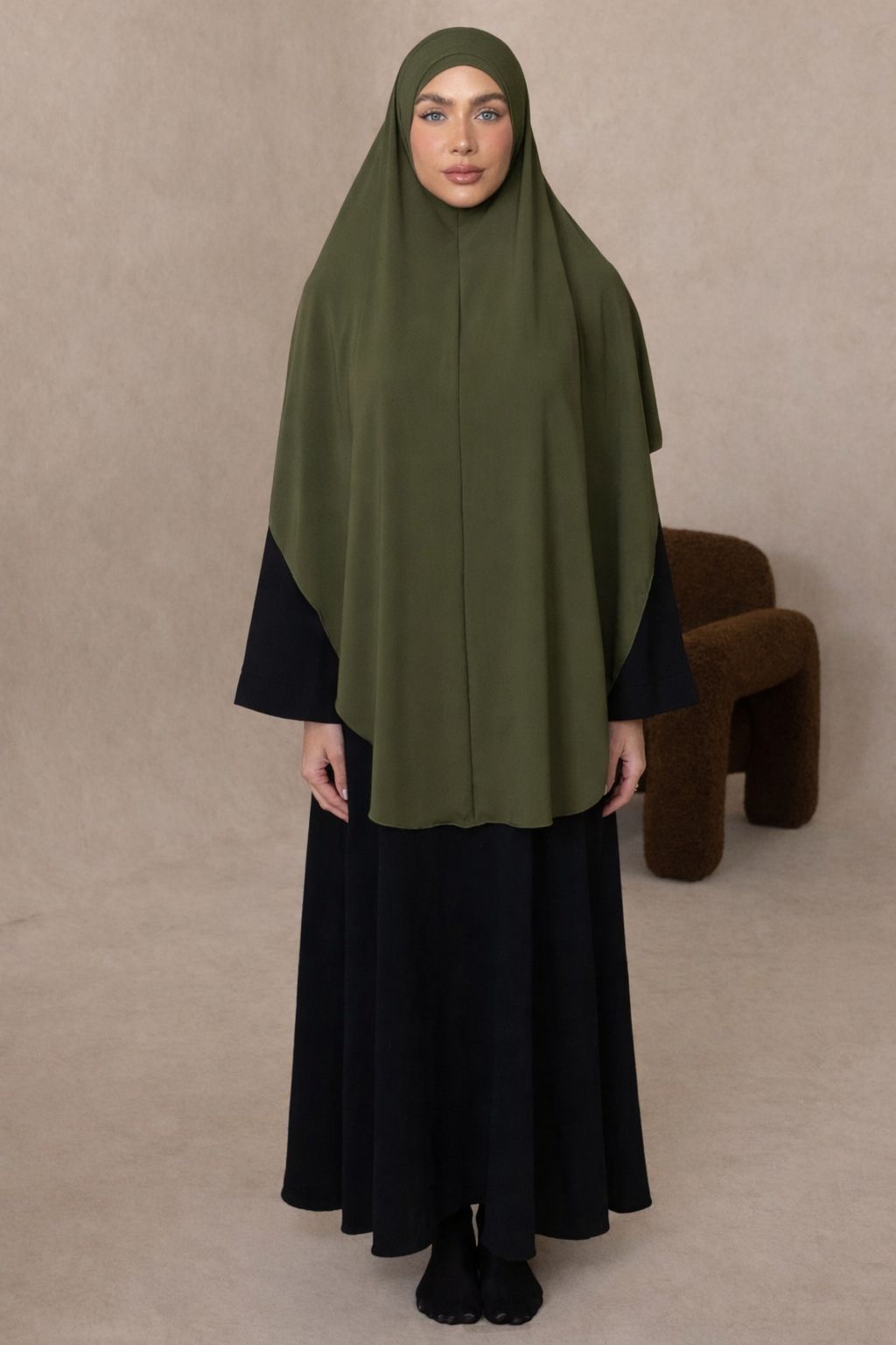 Sleeveless Cut Jelbab (Olive)
