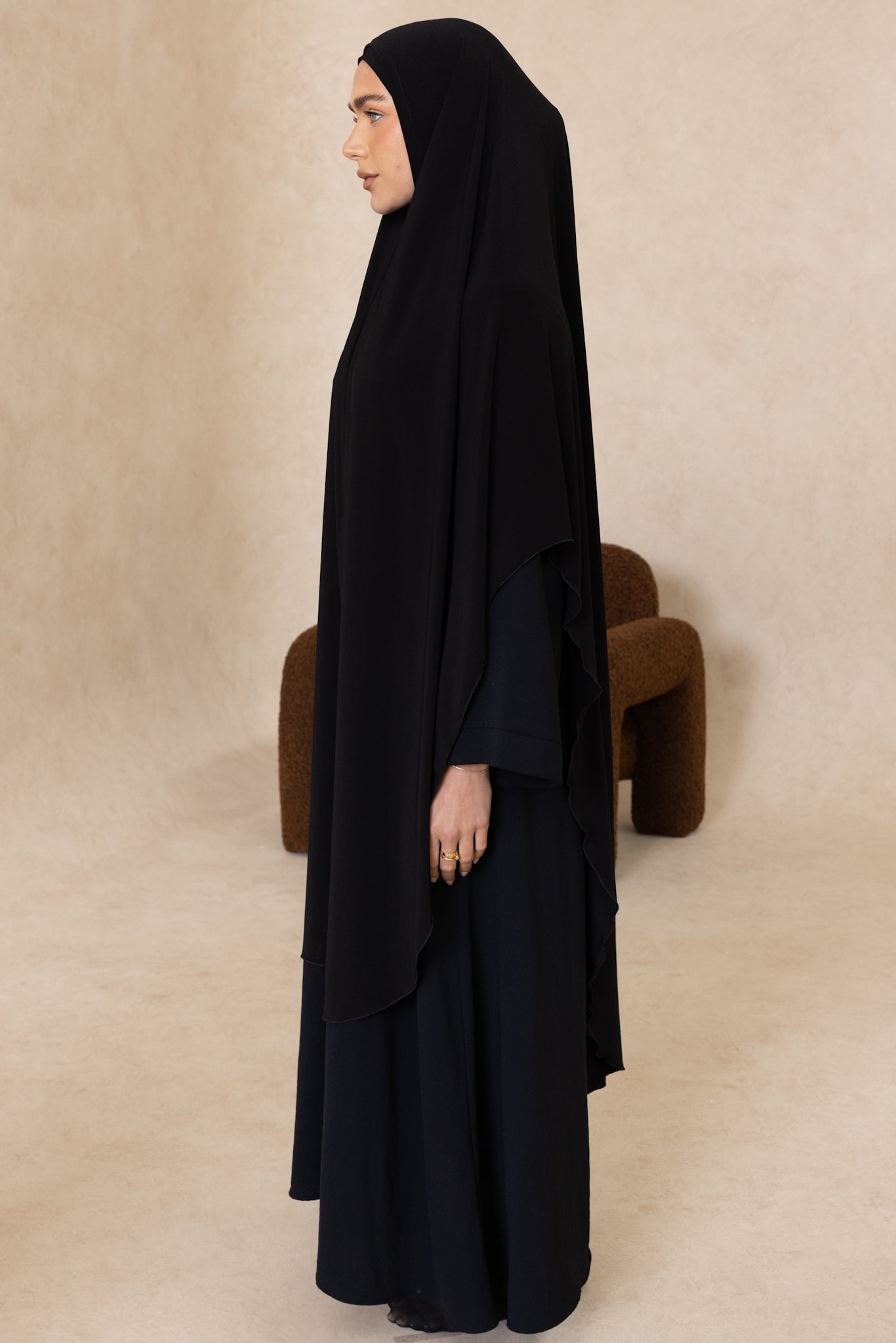 Extra Long Sleeveless Cut Jelbab (Coal)