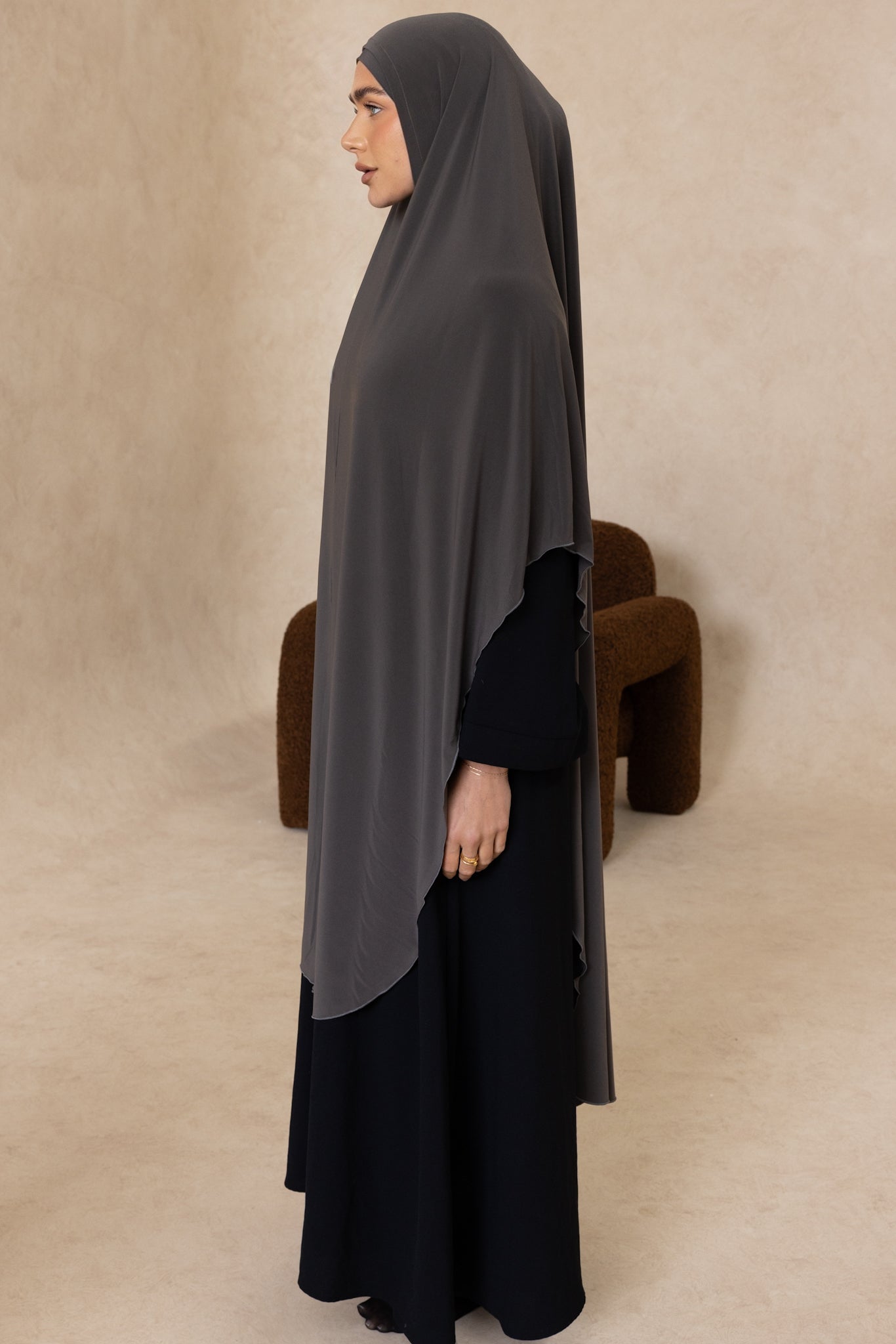 Extra Long Sleeveless Cut Jelbab (Ash)