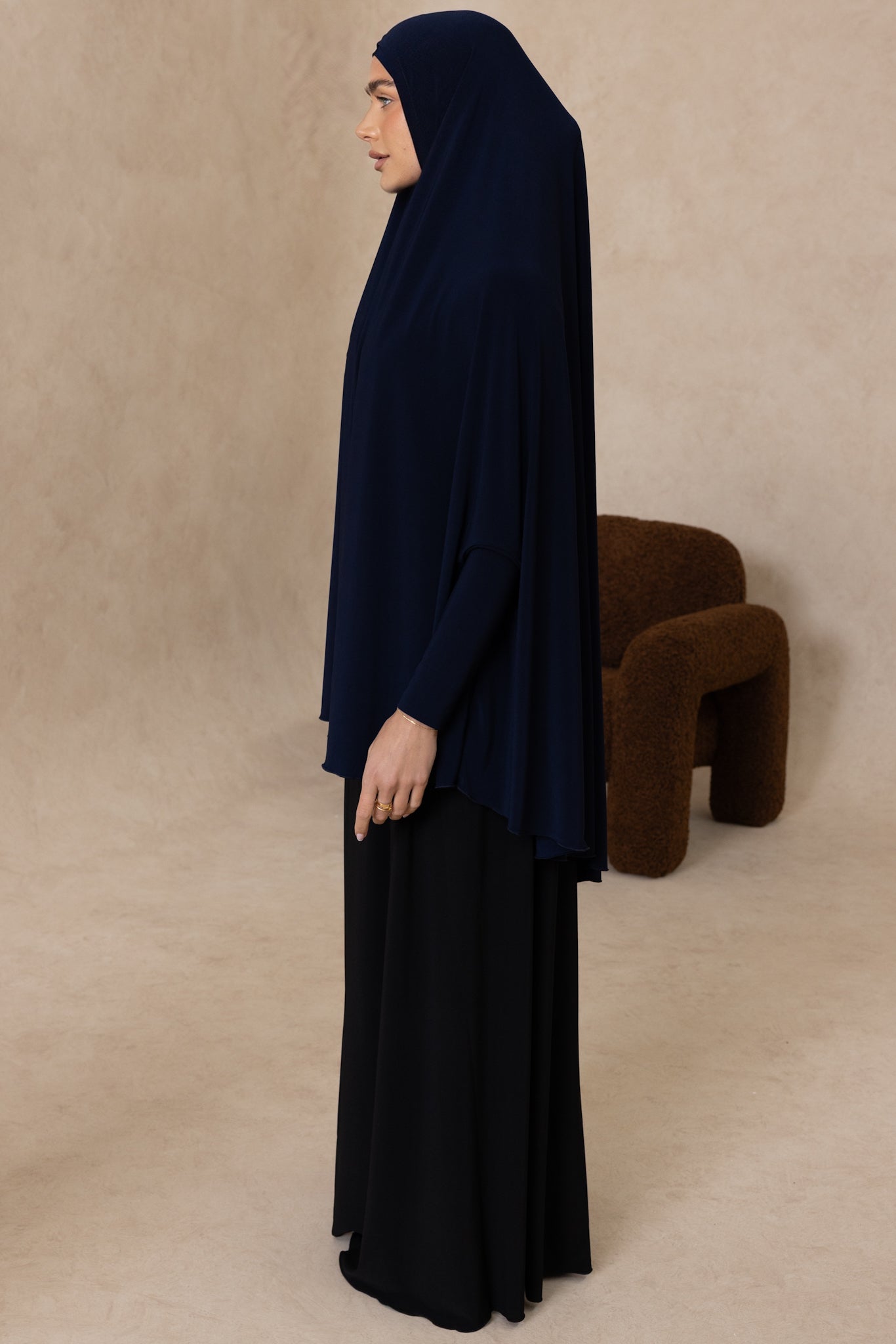 Standard Length Sleeved Jelbab (Navy)