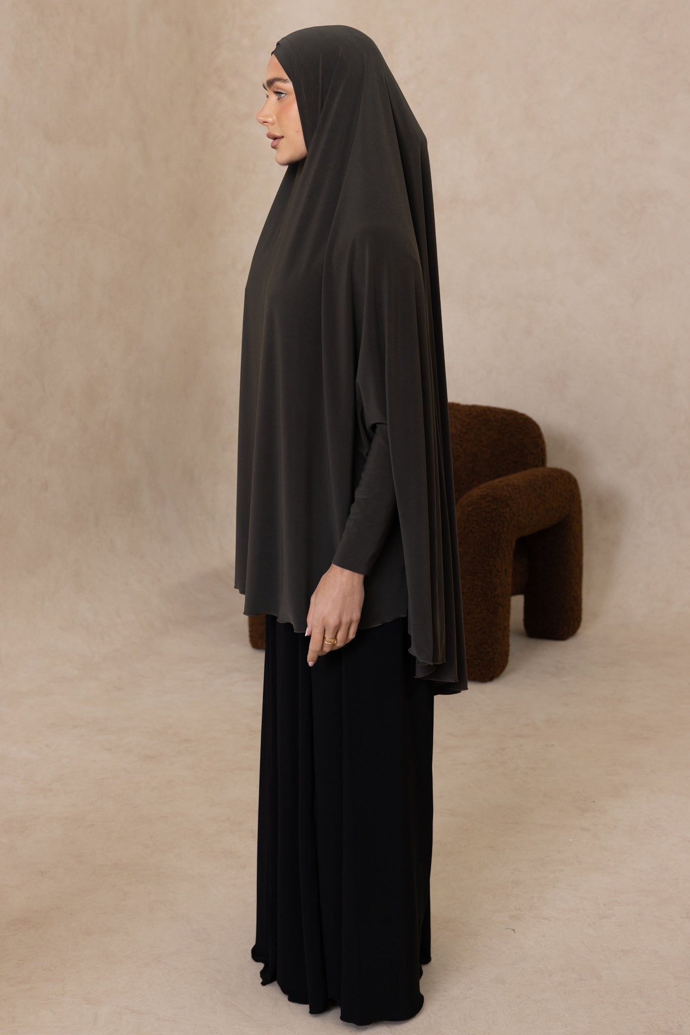 Standard Length Sleeved Jelbab (Khaki)