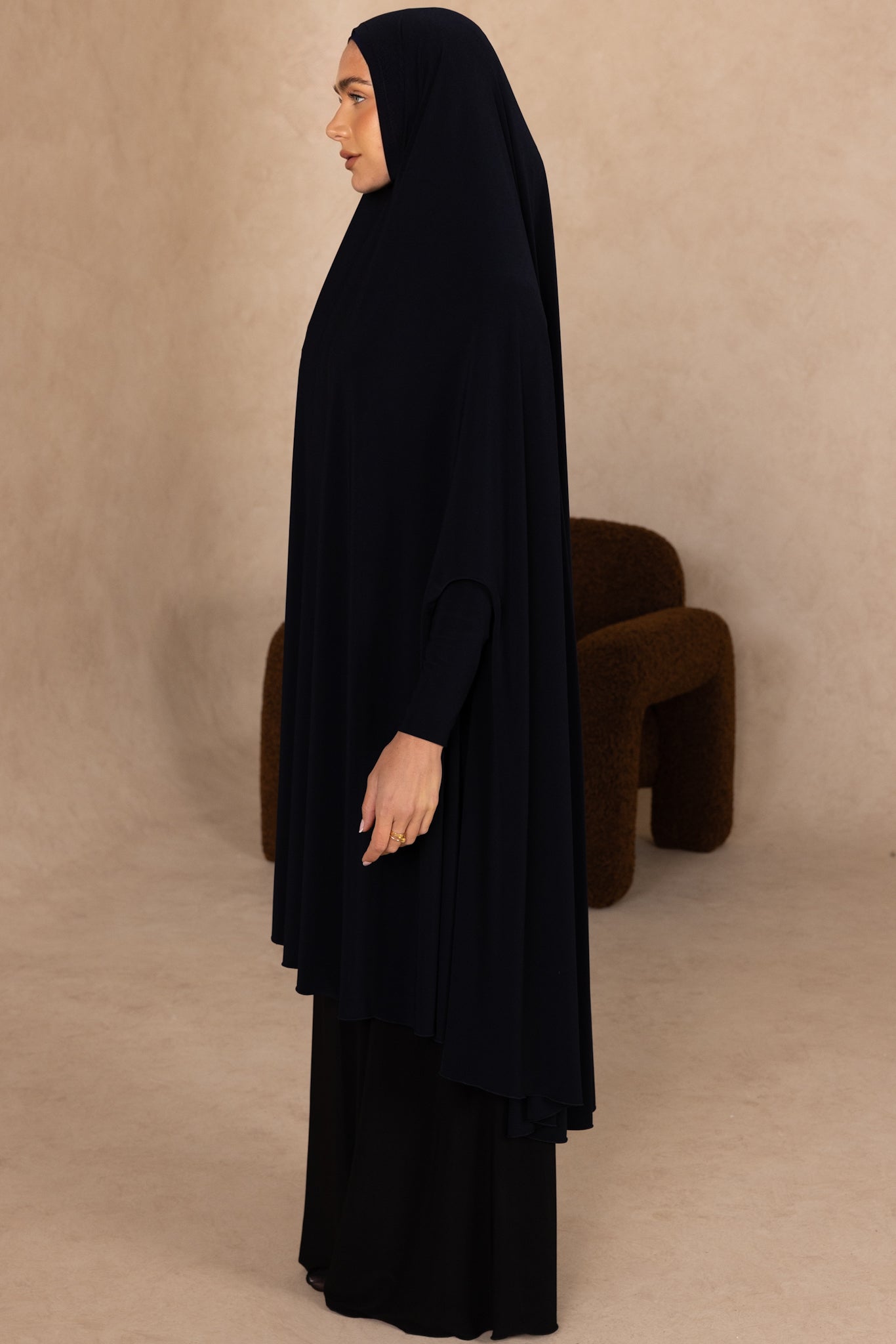 Mid Length Sleeved Jelbab (Coal)