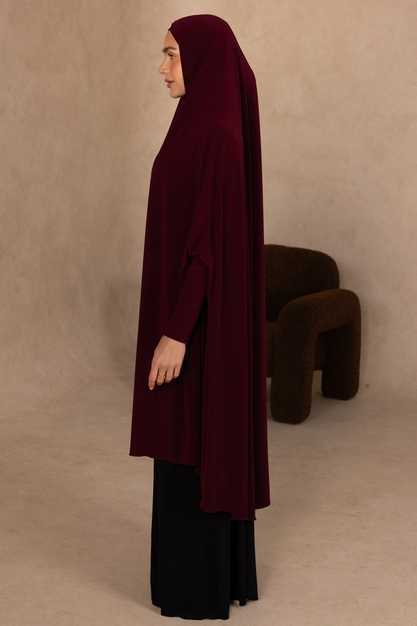 Mid Length Sleeved Jelbab (Berry)