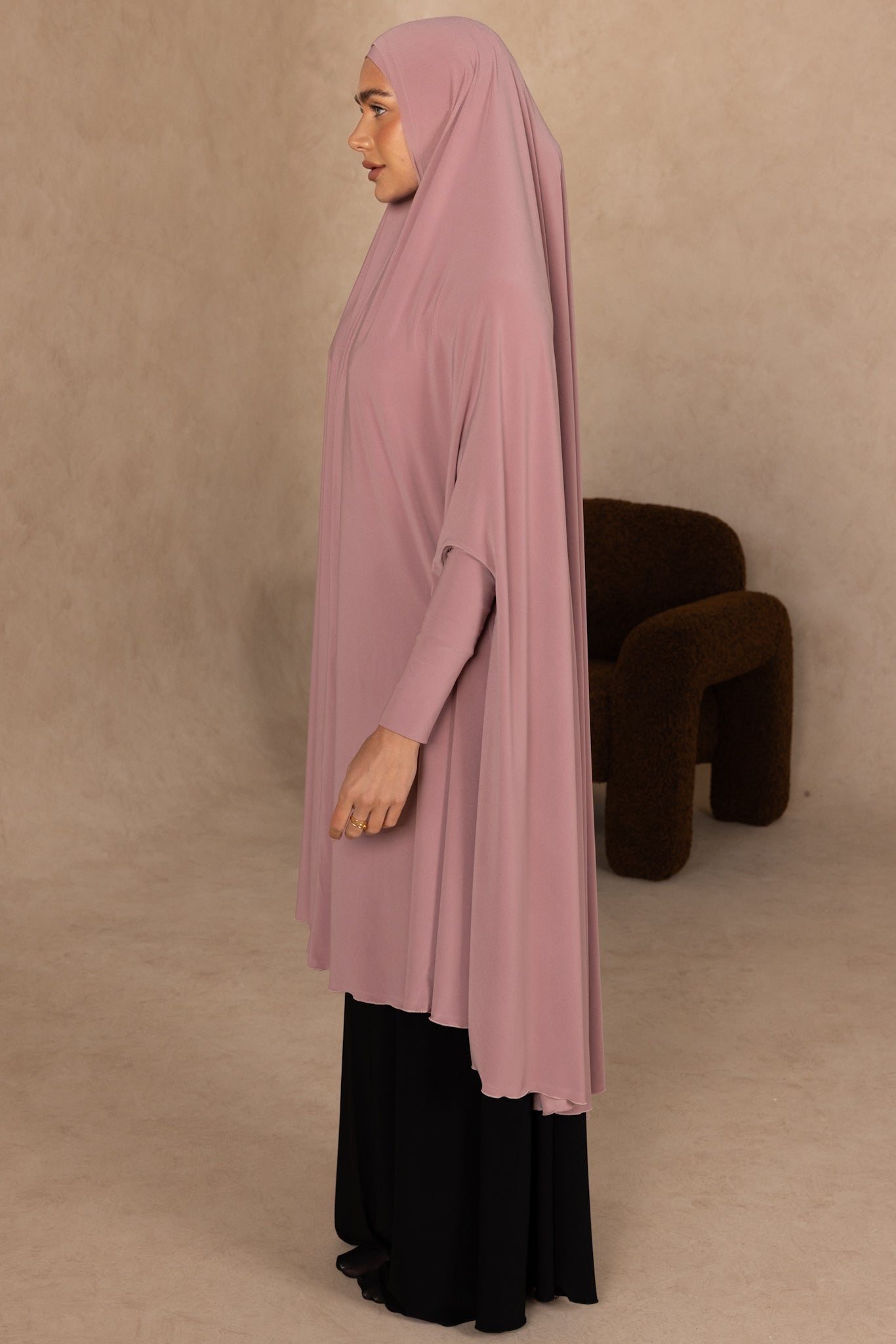 Mid Length Sleeved Jelbab (Dusty)