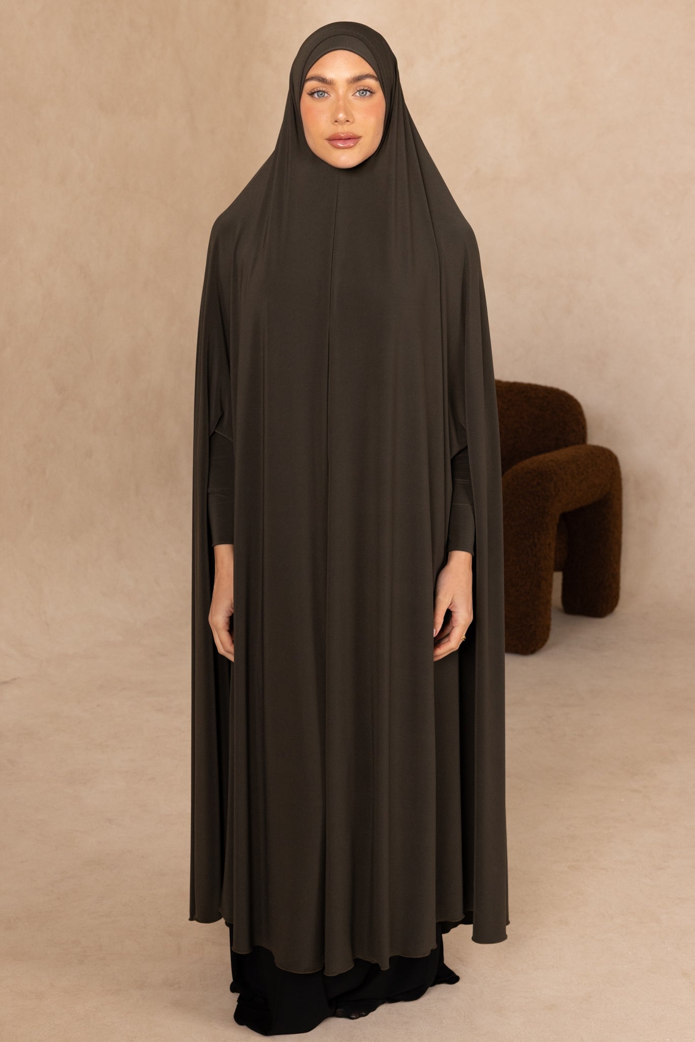 Long Length Sleeved Jelbab (Khaki)