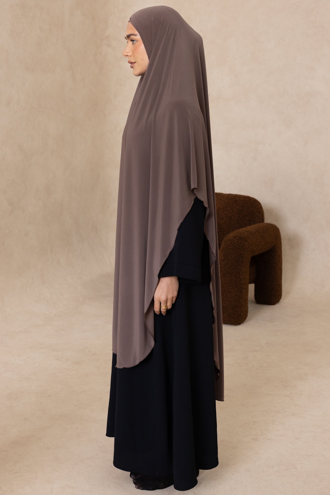 Extra Long Sleeveless Cut Jelbab (Espresso)
