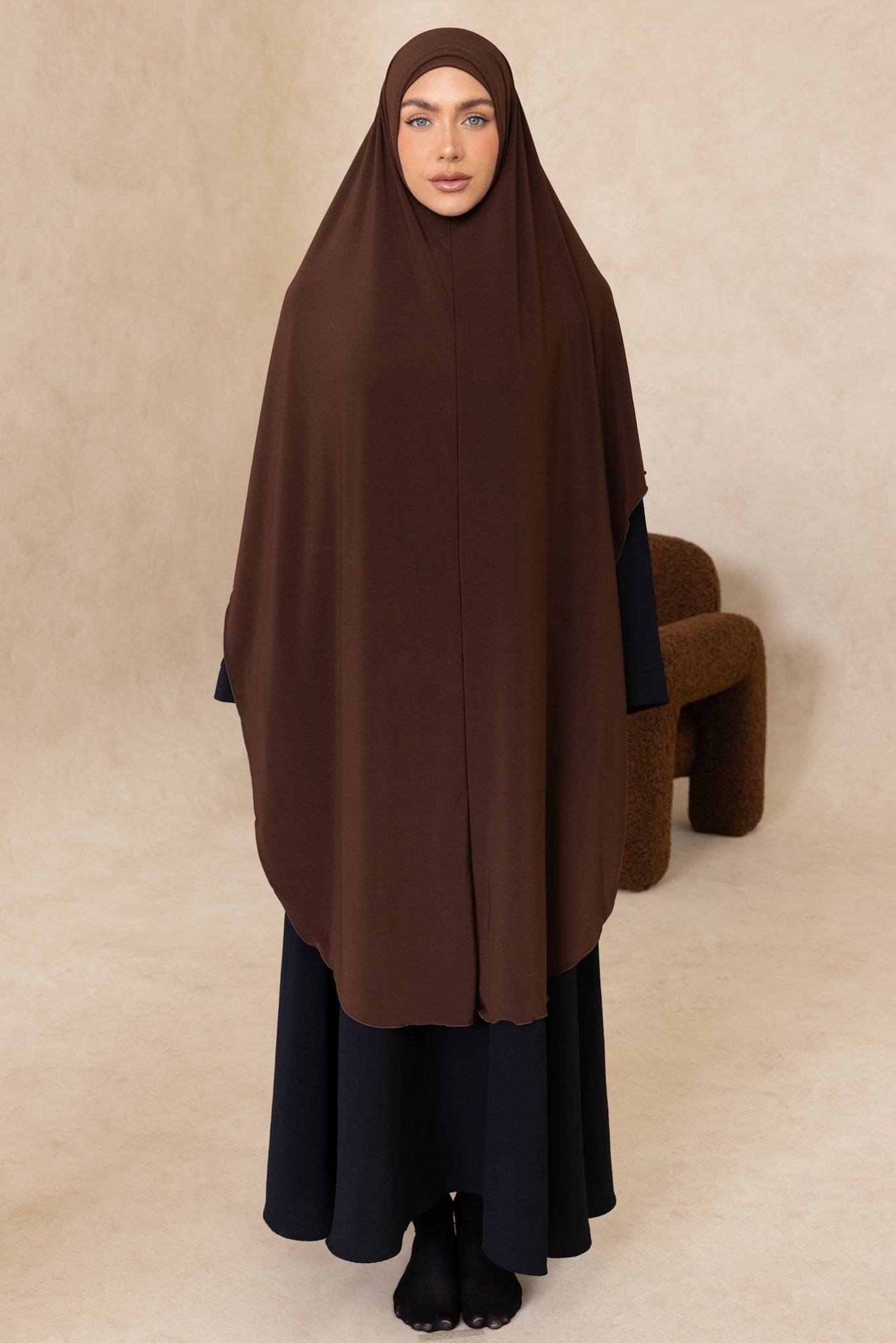 Extra Long Sleeveless Cut Jelbab (Umber)