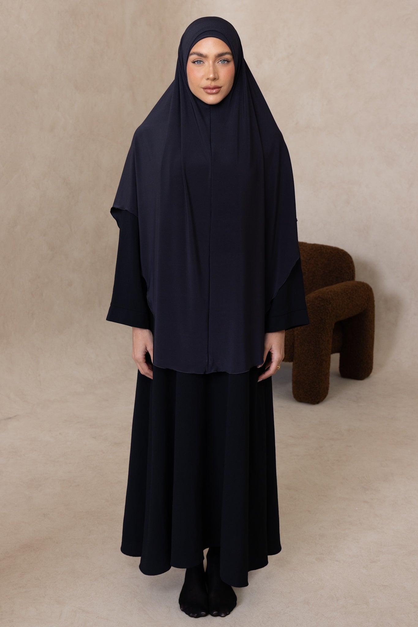 Sleeveless Cut Jelbab (Charcoal)