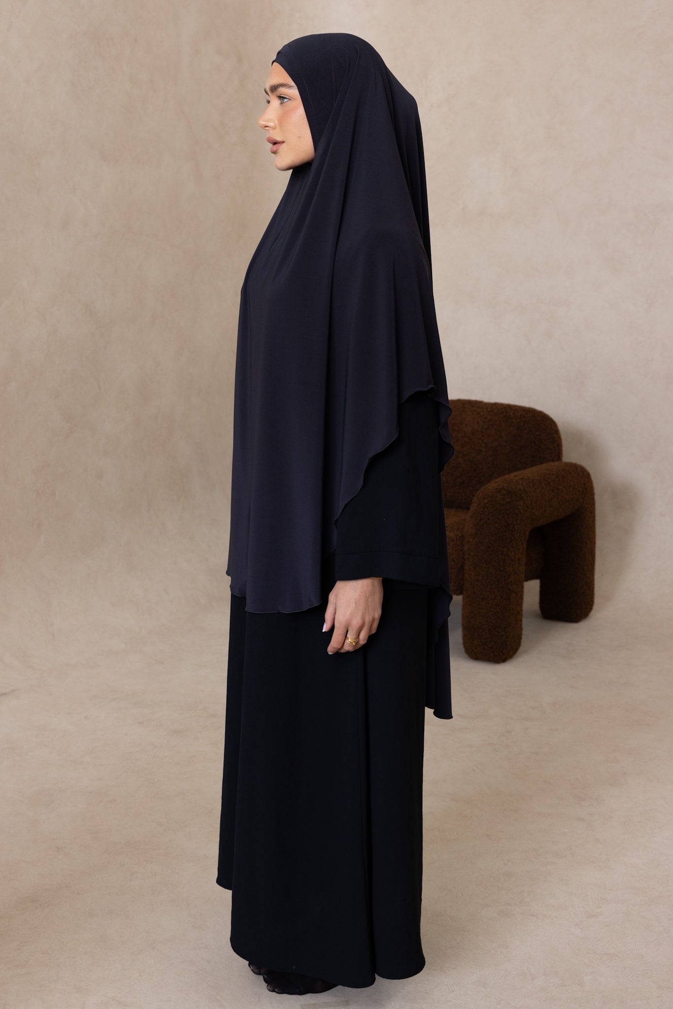 Sleeveless Cut Jelbab (Charcoal)