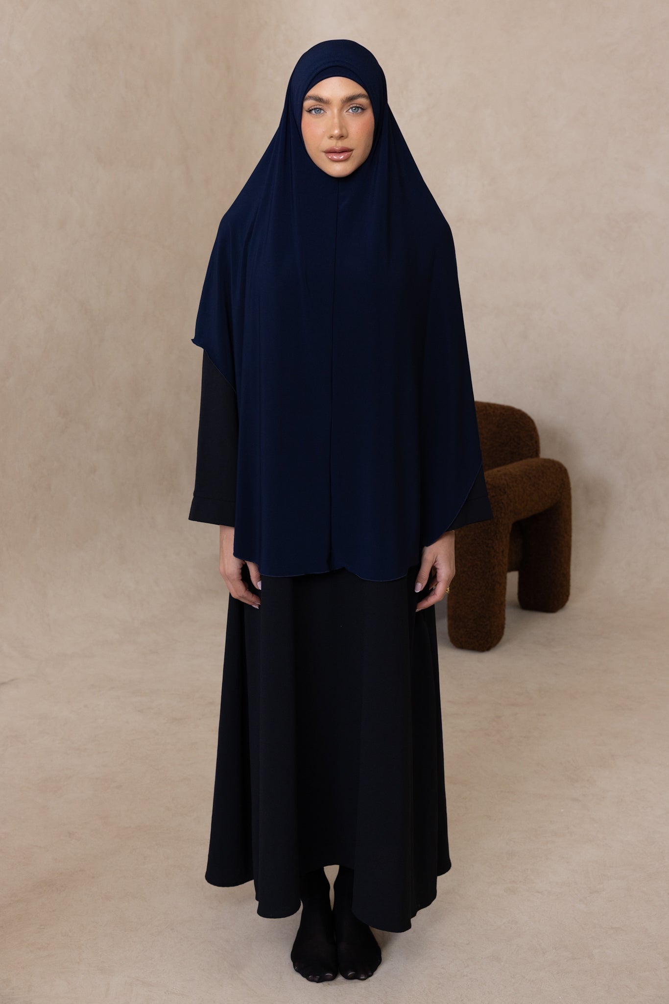 Sleeveless Cut Jelbab (Navy)