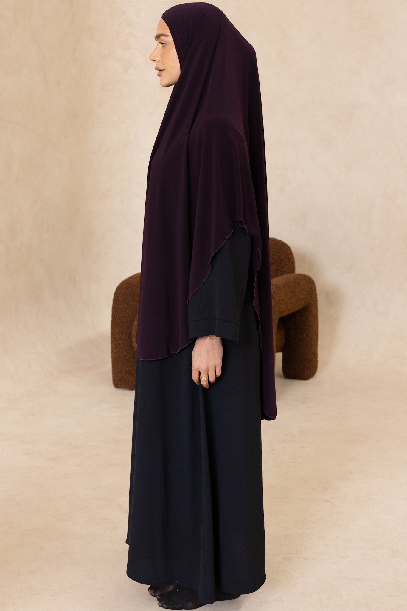 Sleeveless Cut Jelbab (Plum)