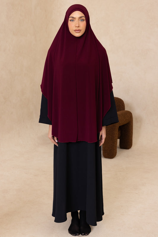 Sleeveless Cut Jelbab (Berry)
