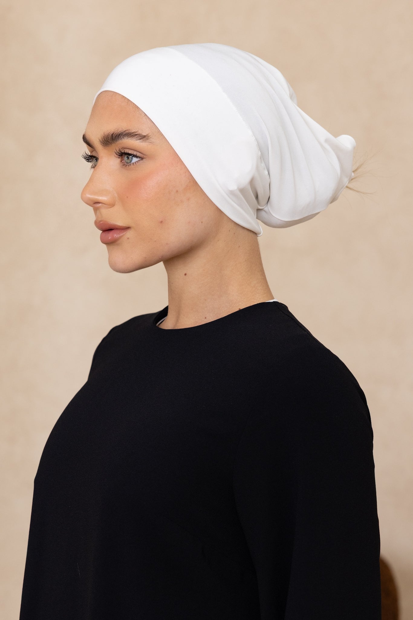 White Open Cap
