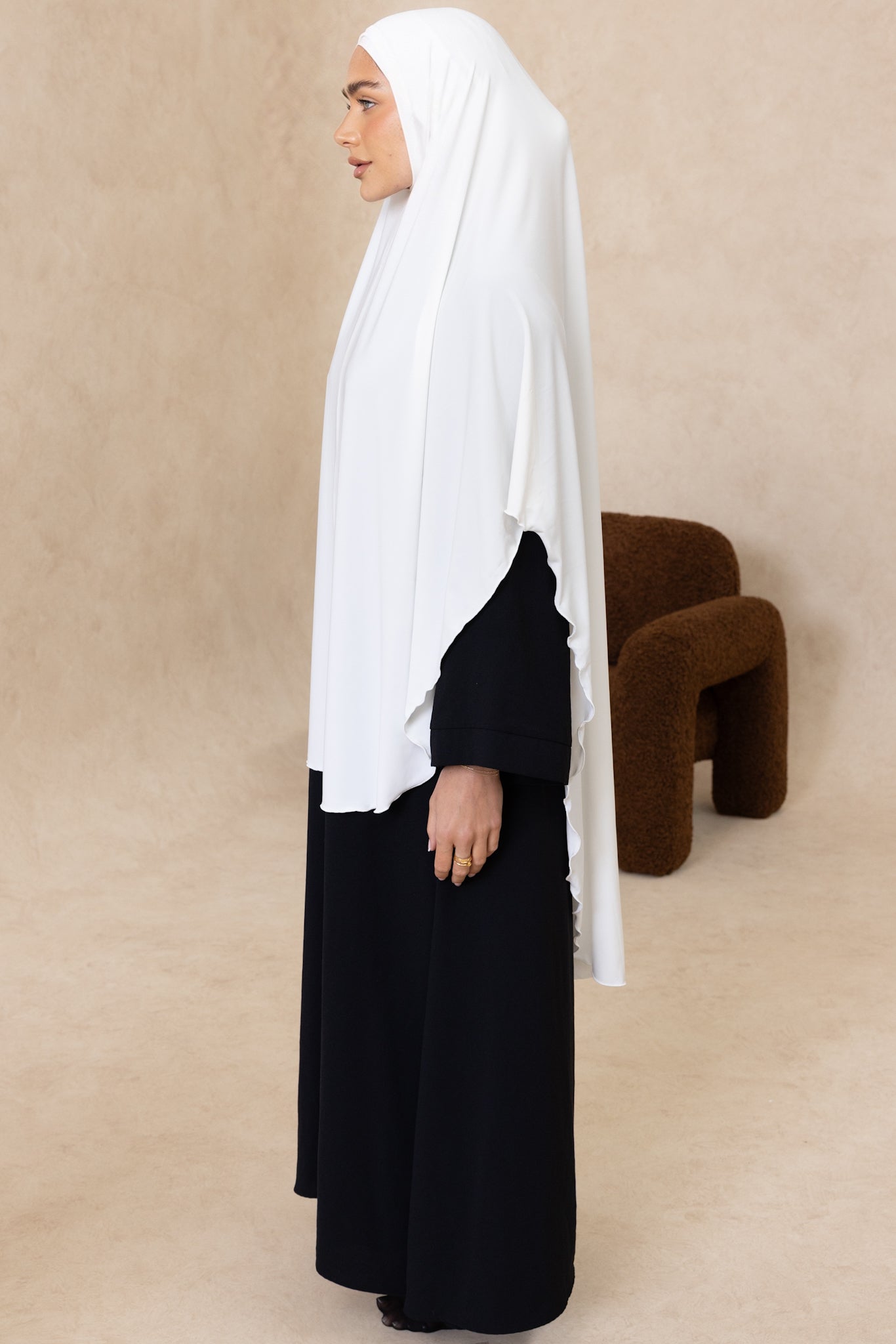 Sleeveless Cut Jelbab (White)