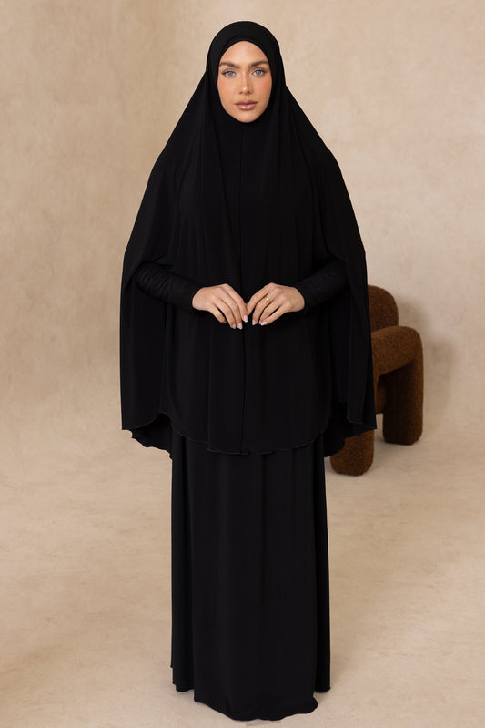 Standard Length Sleeved Jelbab (Coal)