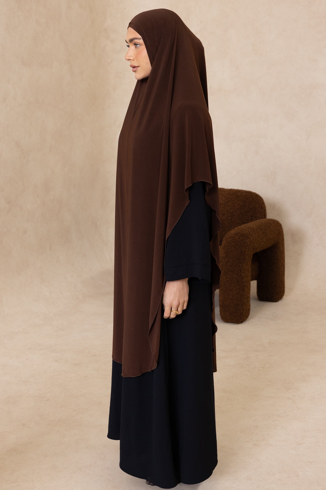 Extra Long Sleeveless Cut Jelbab (Umber)