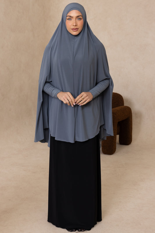 Standard Length Sleeved Jelbab (Graphite)
