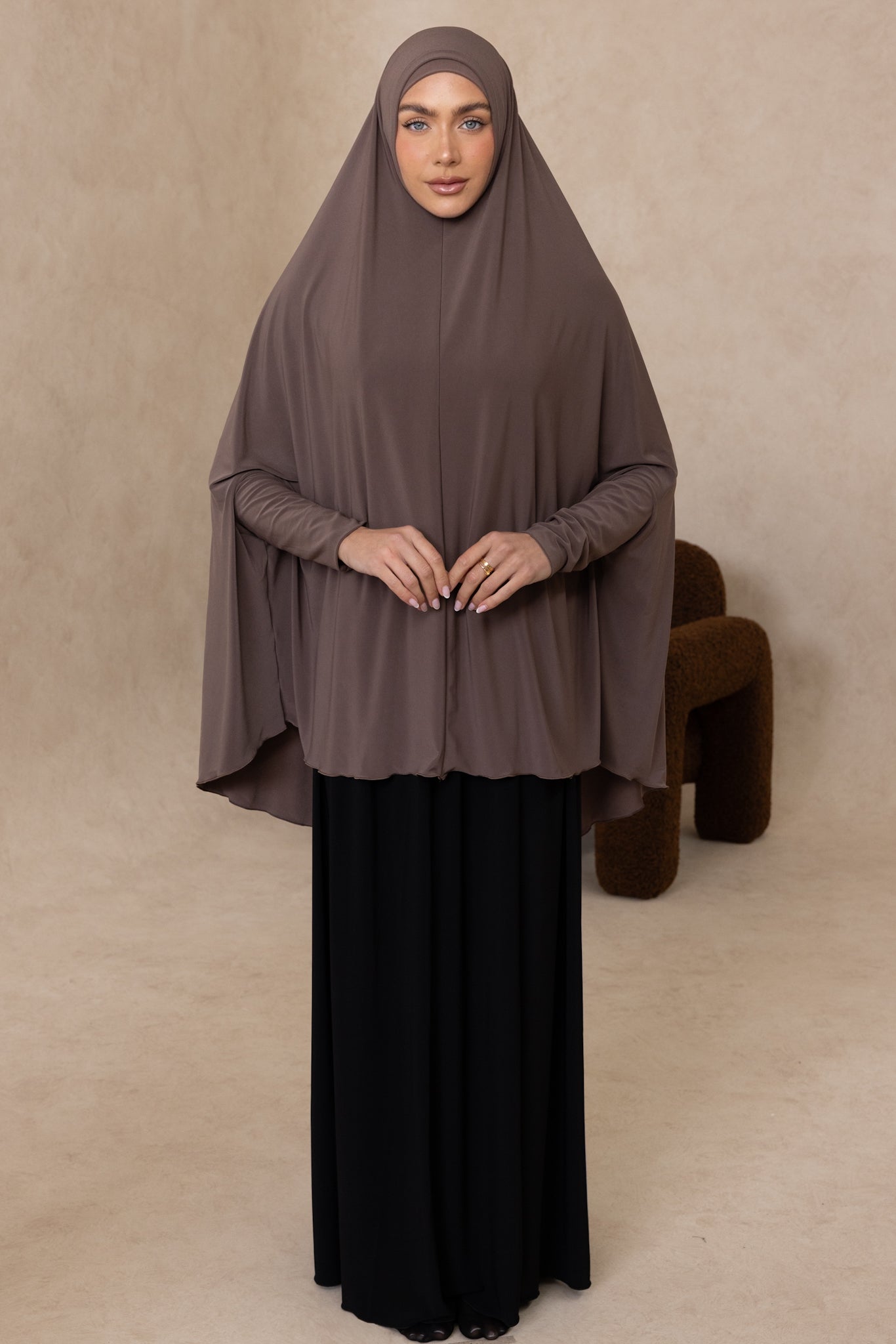 Standard Length Sleeved Jelbab (Espresso)