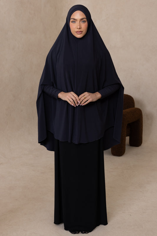 Standard Length Sleeved Jelbab (Charcoal)