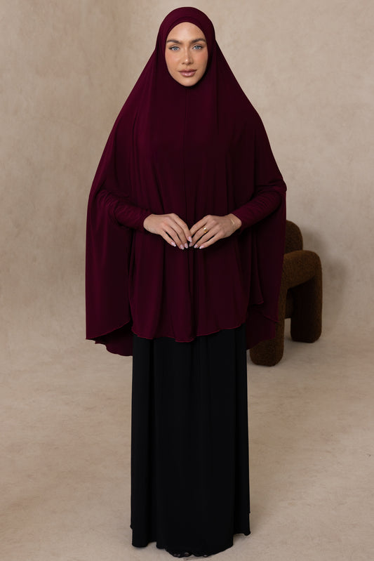 Standard Length Sleeved Jelbab (Berry)