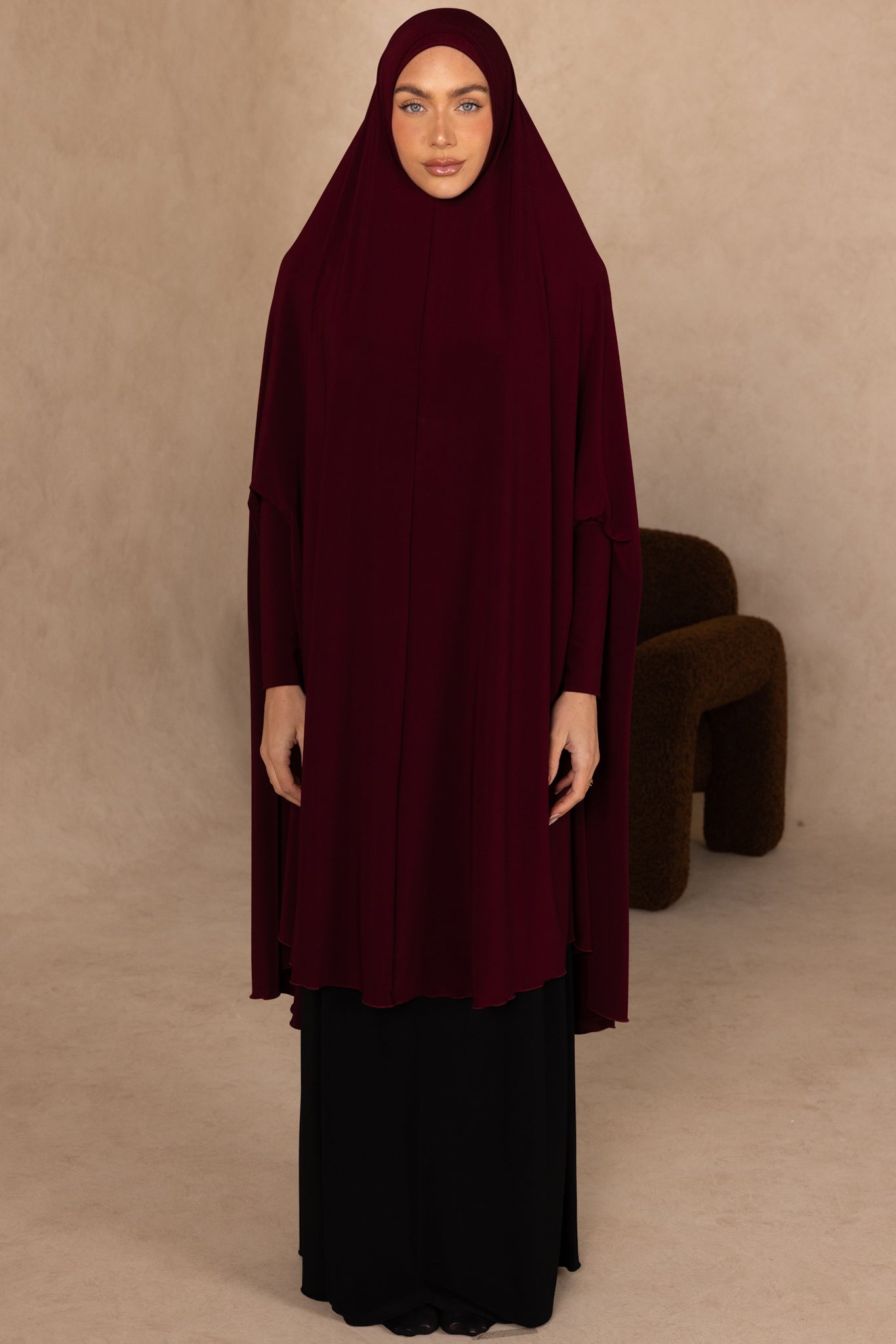 Mid Length Sleeved Jelbab (Berry)