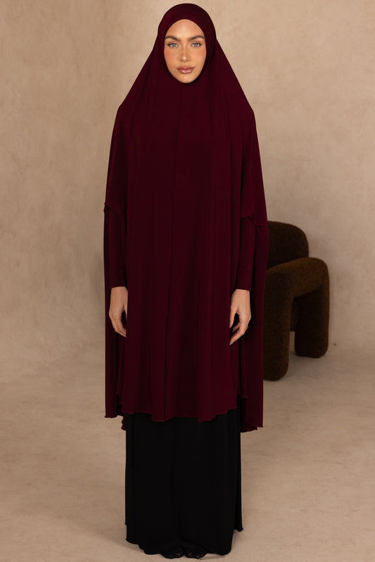 Mid Length Sleeved Jelbab (Berry)