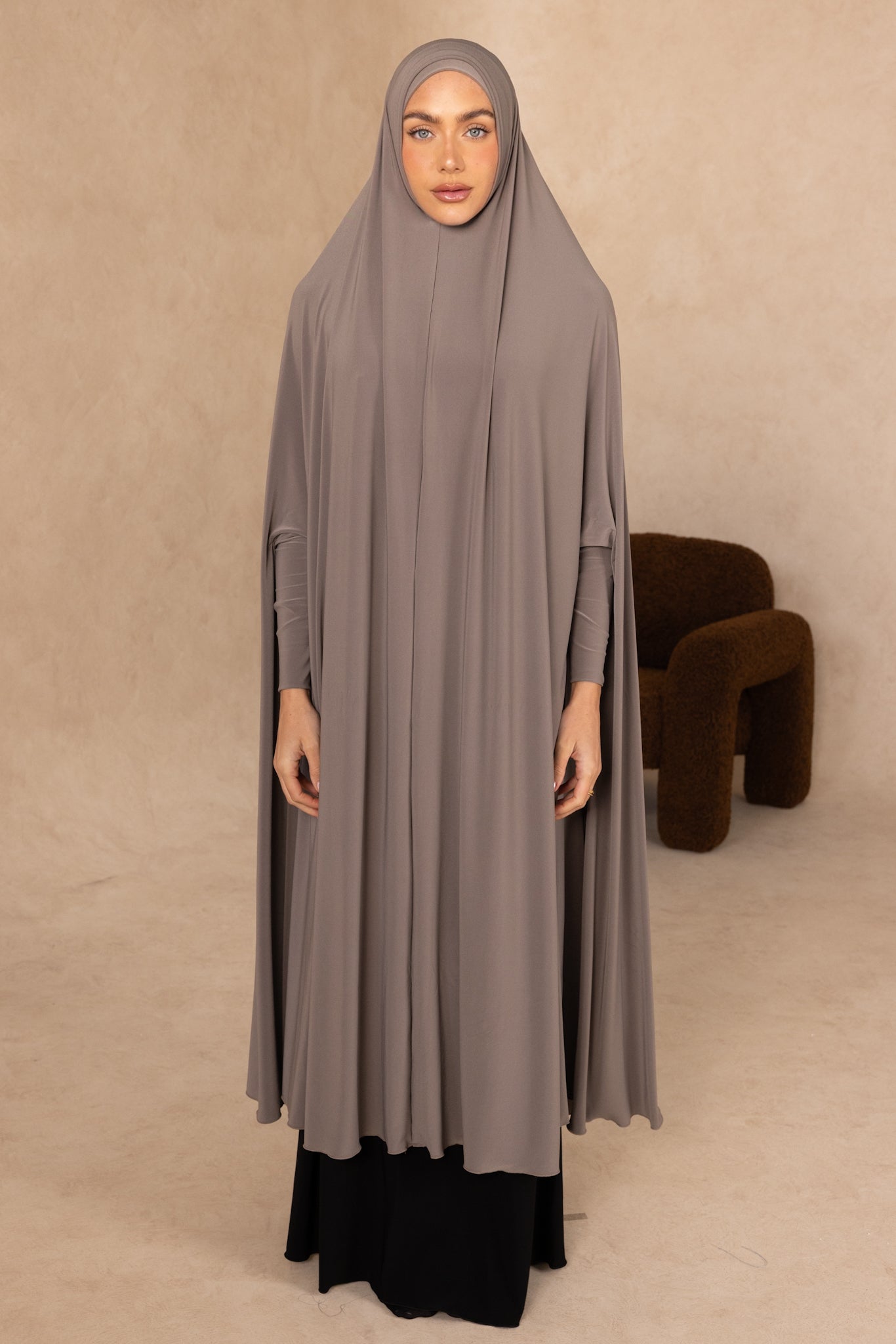 Long Length Sleeved Jelbab (Stone)