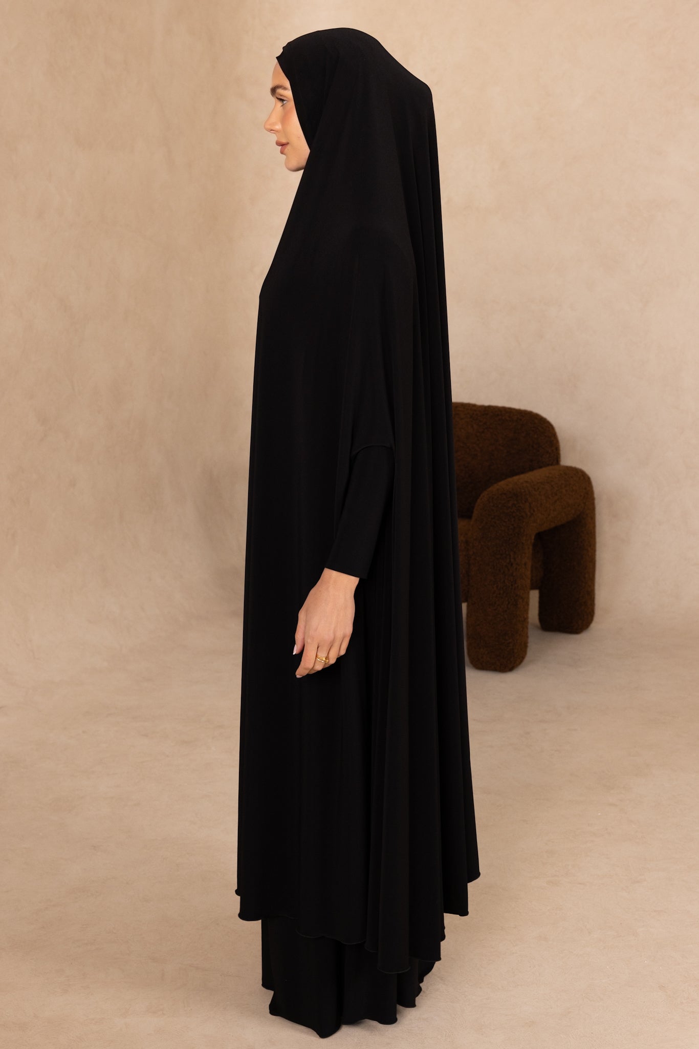 Long Length Sleeved Jelbab (Coal)