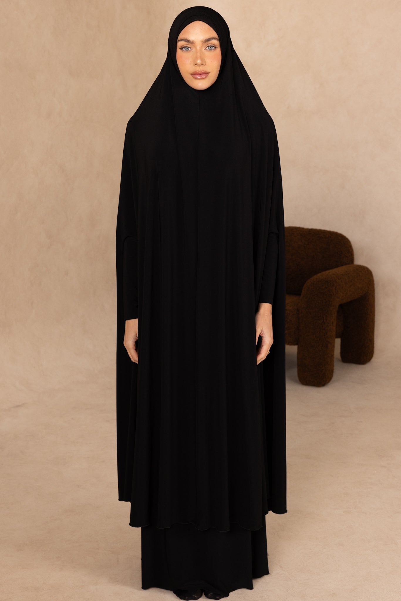 Long Length Sleeved Jelbab (Coal)