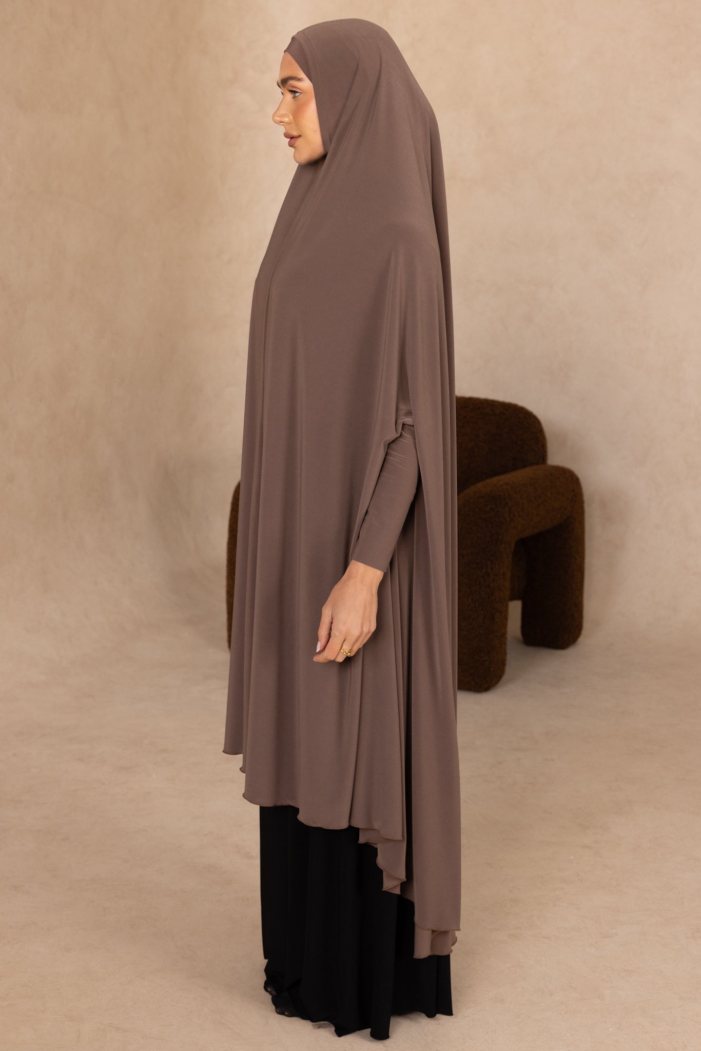 Mid Length Sleeved Jelbab (Espresso)