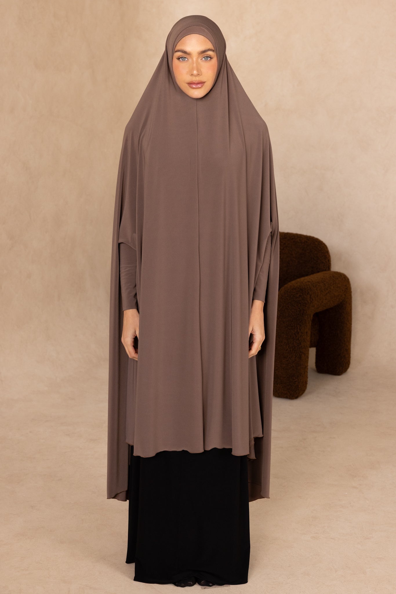 Mid Length Sleeved Jelbab (Espresso)